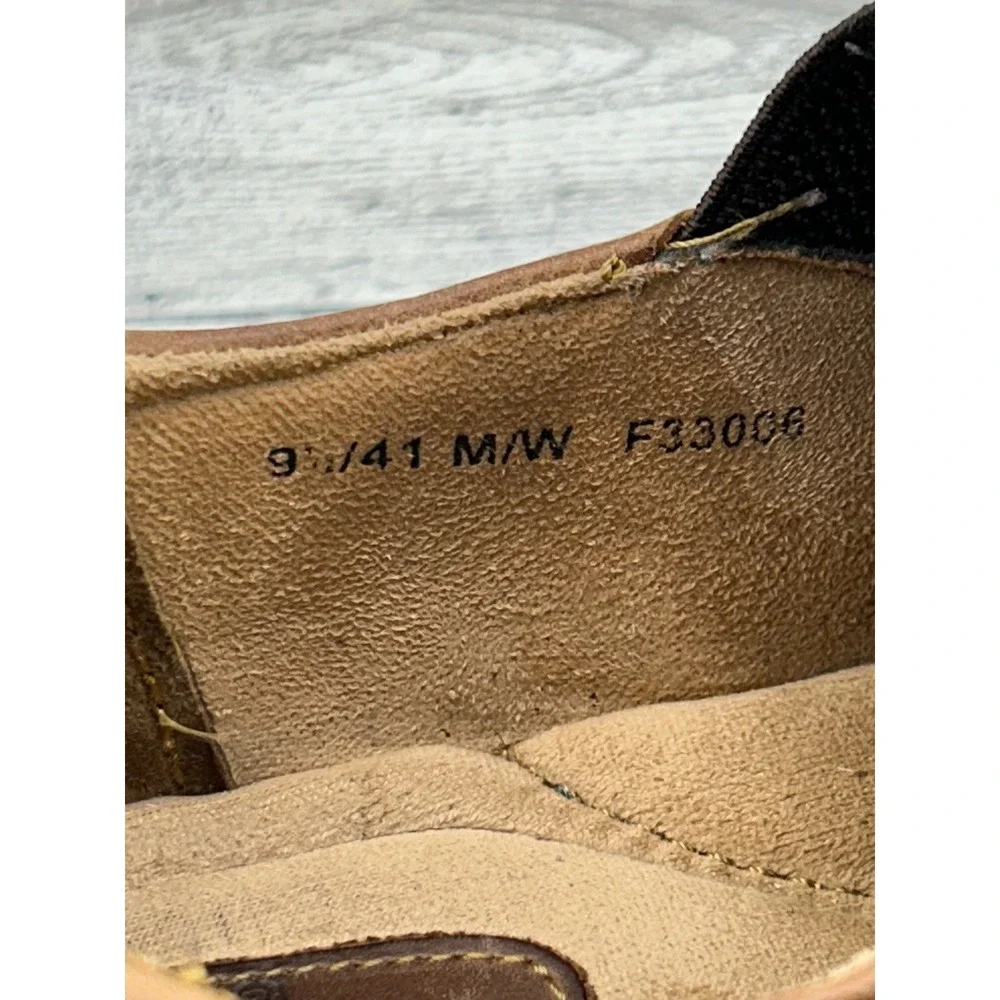 Born Mens Leather Slip On Loafers Brown F33006 Tan Distressed Shoes Size‎ 9.5 41